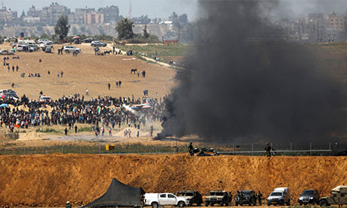 protestas en Gaza Palestina pide protección de la ONU ante las masacres israelíes